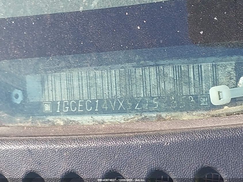 2005 Chevrolet Silverado 1500 Work Truck VIN: 1GCEC14VX5Z157353 Lot: 43874027