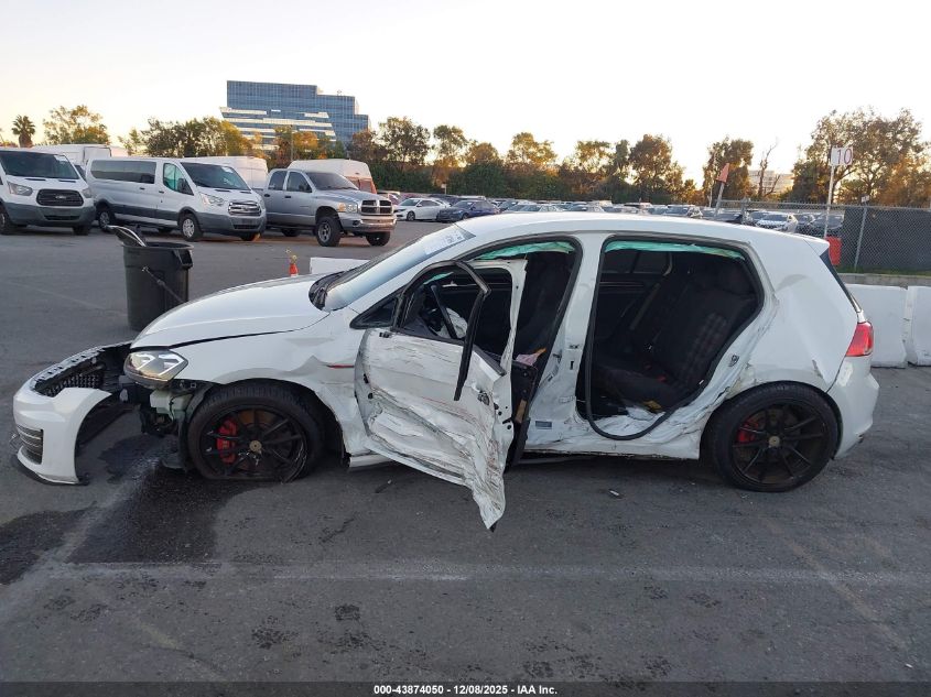 2016 Volkswagen Golf Gti S W/Performance Package 4-Door VIN: 3VW547AU3GM015603 Lot: 43874050