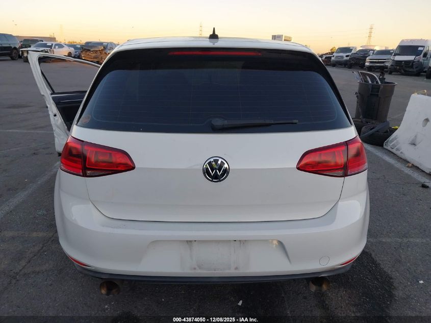 2016 Volkswagen Golf Gti S W/Performance Package 4-Door VIN: 3VW547AU3GM015603 Lot: 43874050