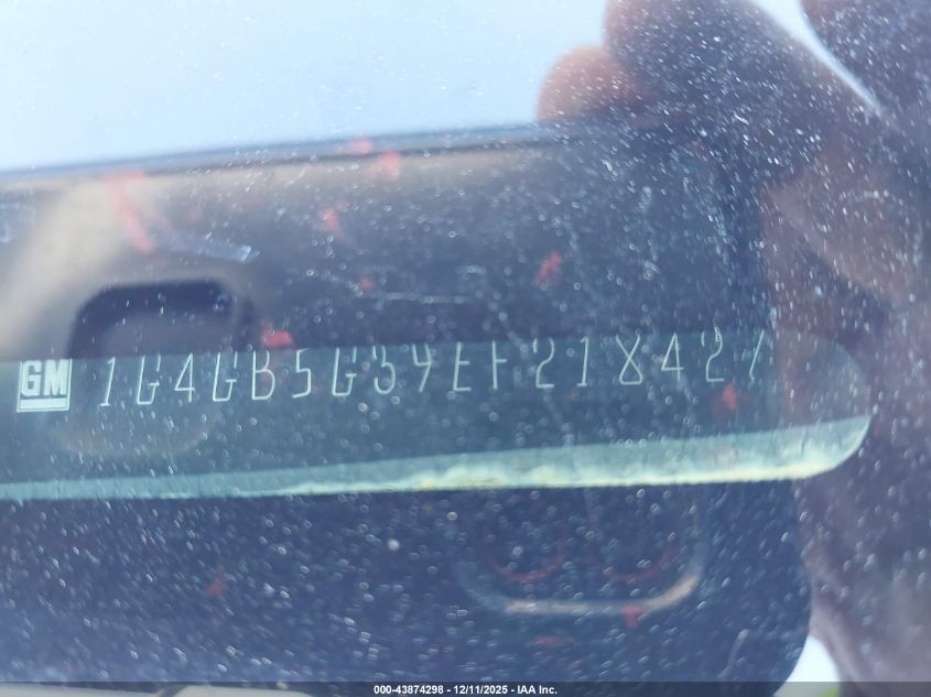 2014 Buick Lacrosse Leather Group VIN: 1G4GB5G39EF218427 Lot: 43874298