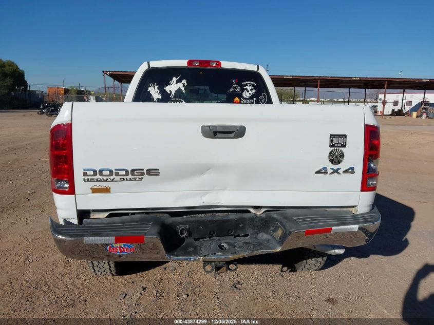 2003 Dodge Ram 2500 Slt/Laramie/St VIN: 3D7KU28W83G806692 Lot: 43874299