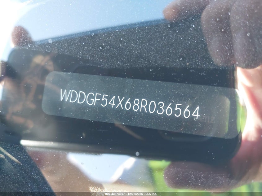 WDDGF54X68R036564 2008 MERCEDES-BENZ  photo no. 9