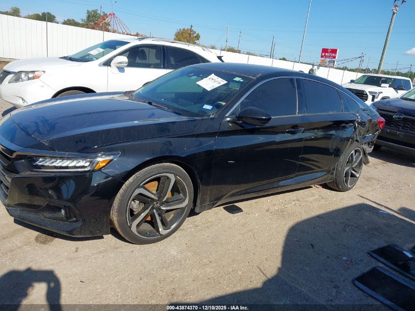 2022 Honda Accord Sport VIN: 1HGCV1F32NA017844 Lot: 43874370