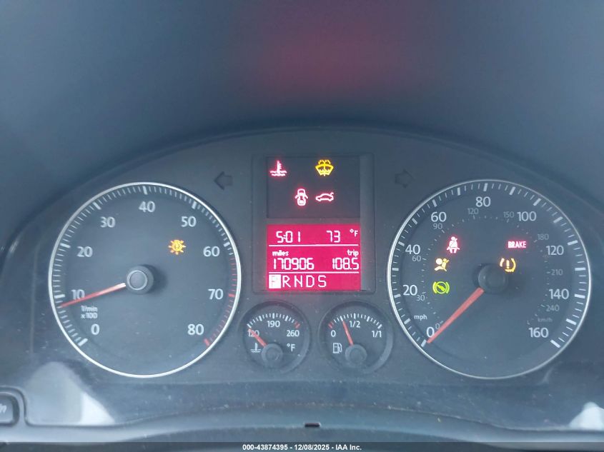 2009 Volkswagen Rabbit S VIN: WVWDB71K69W105074 Lot: 43874395