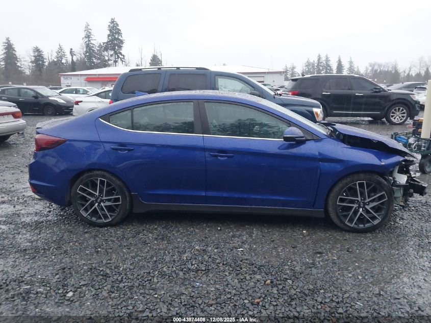 2019 Hyundai Elantra Sport VIN: KMHD04LB8KU861195 Lot: 43874408
