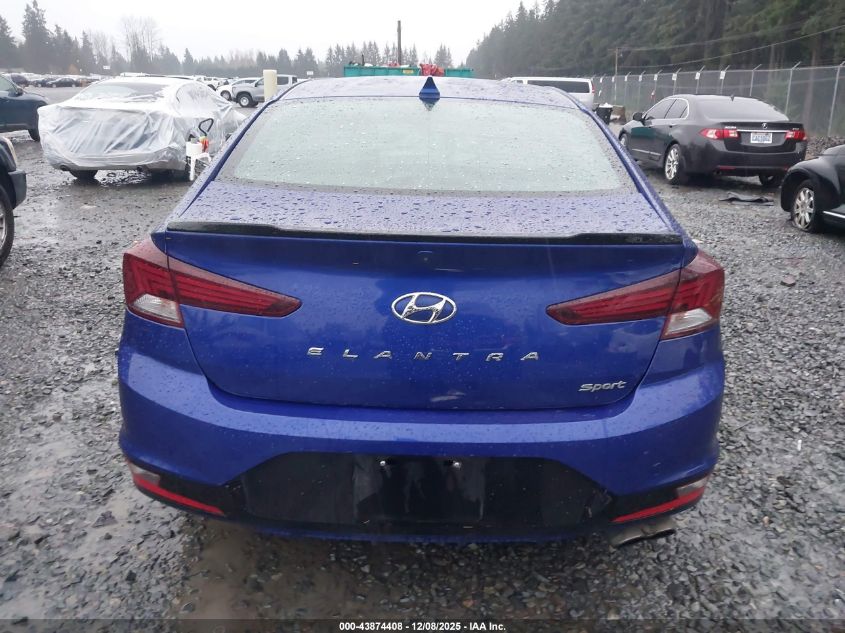 2019 Hyundai Elantra Sport VIN: KMHD04LB8KU861195 Lot: 43874408