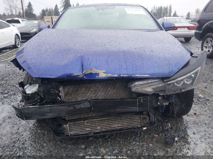 2019 Hyundai Elantra Sport VIN: KMHD04LB8KU861195 Lot: 43874408