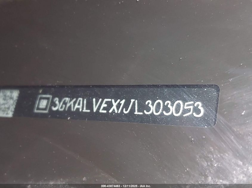 2018 GMC Terrain Slt VIN: 3GKALVEX1JL303053 Lot: 43874463