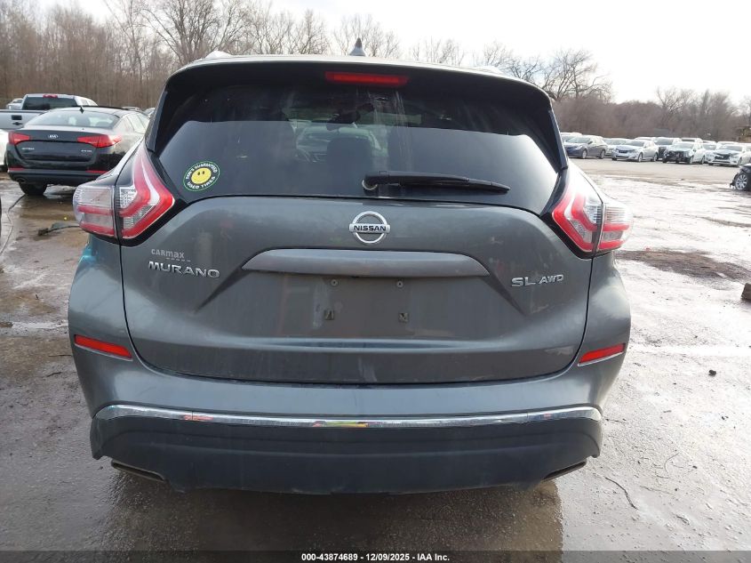 2018 Nissan Murano Sl VIN: 5N1AZ2MH9JN195702 Lot: 43874689