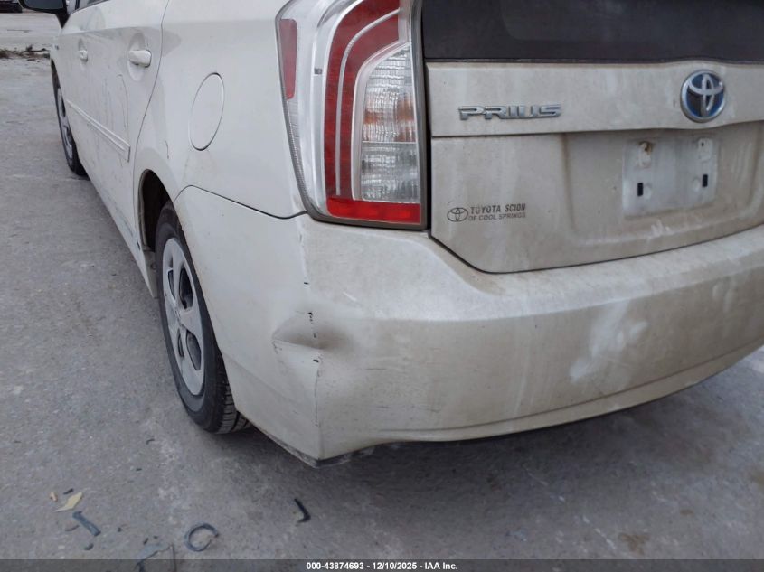 2012 Toyota Prius Two VIN: JTDKN3DU5C5505001 Lot: 43874693