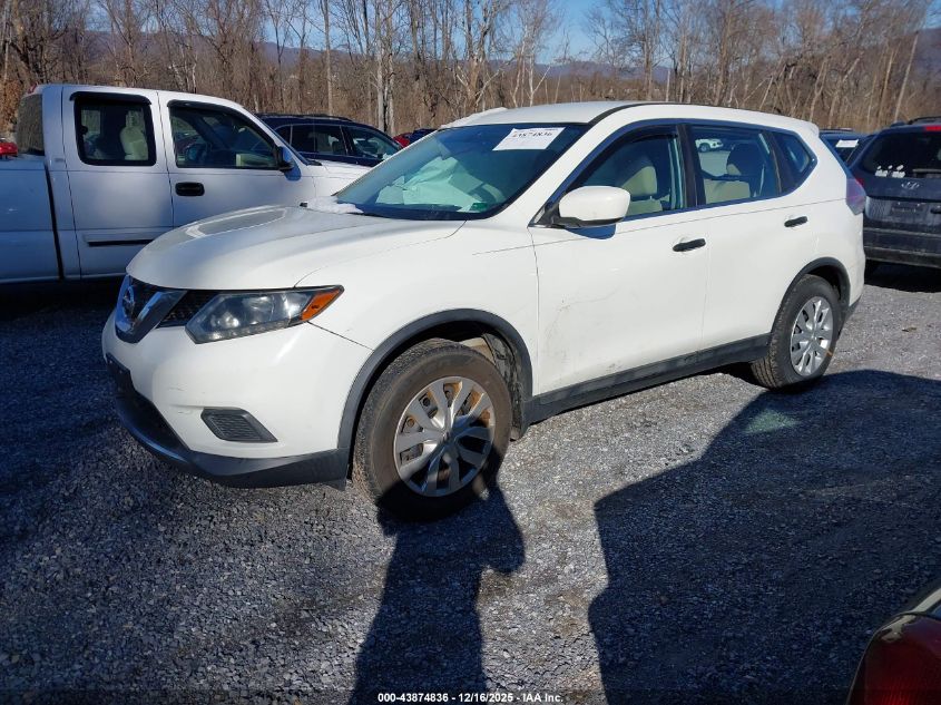 2016 Nissan Rogue S VIN: 5N1AT2MT0GC922834 Lot: 43874836