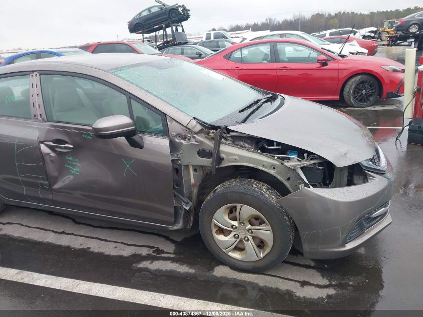 2014 Honda Civic Lx VIN: 19XFB2F59EE033130 Lot: 43874867