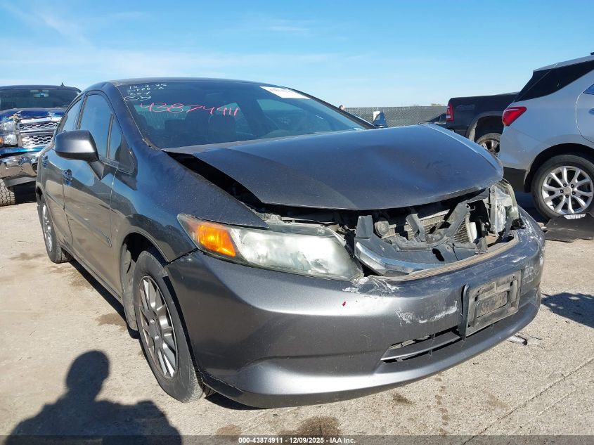 2012 Honda Civic Lx VIN: 2HGFB2F55CH583816 Lot: 43874911