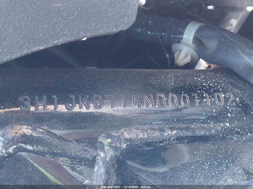 2022 Honda Nva110 B VIN: 3H1JK0714ND001102 Lot: 43874927