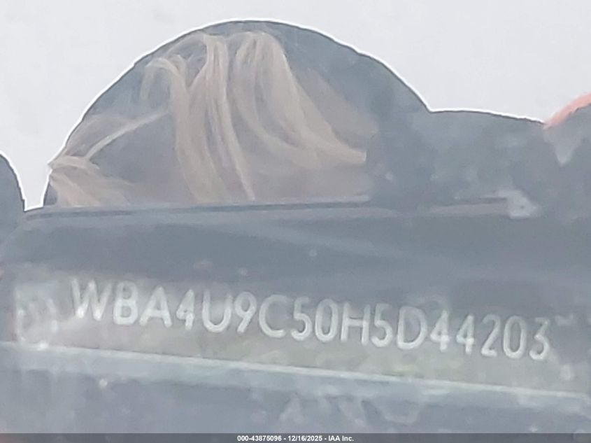 2017 BMW 430I xDrive VIN: WBA4U9C50H5D44203 Lot: 43875096