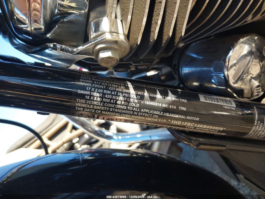 2019 Harley-Davidson Flhr VIN: 1HD1FBC14KB654928 Lot: 43875098