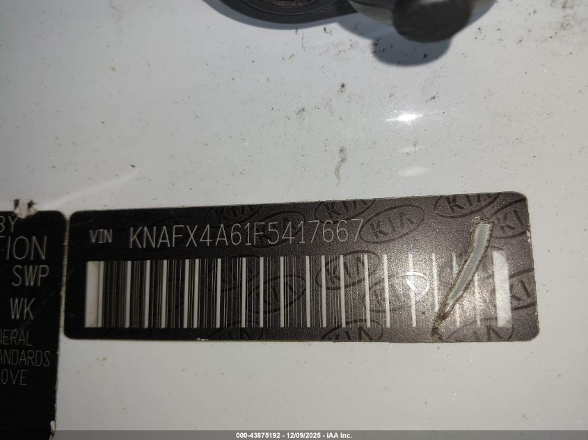 2015 Kia Forte Lx VIN: KNAFX4A61F5417667 Lot: 43875192