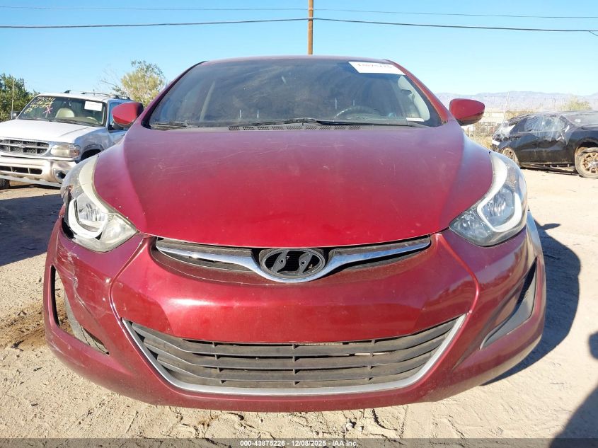 2016 Hyundai Elantra Se VIN: 5NPDH4AE6GH736496 Lot: 43875226