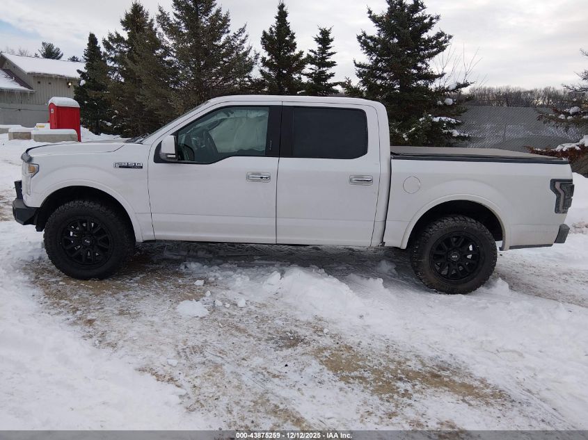 2016 Ford F-150 Lariat VIN: 1FTEW1EF1GKD92413 Lot: 43875259