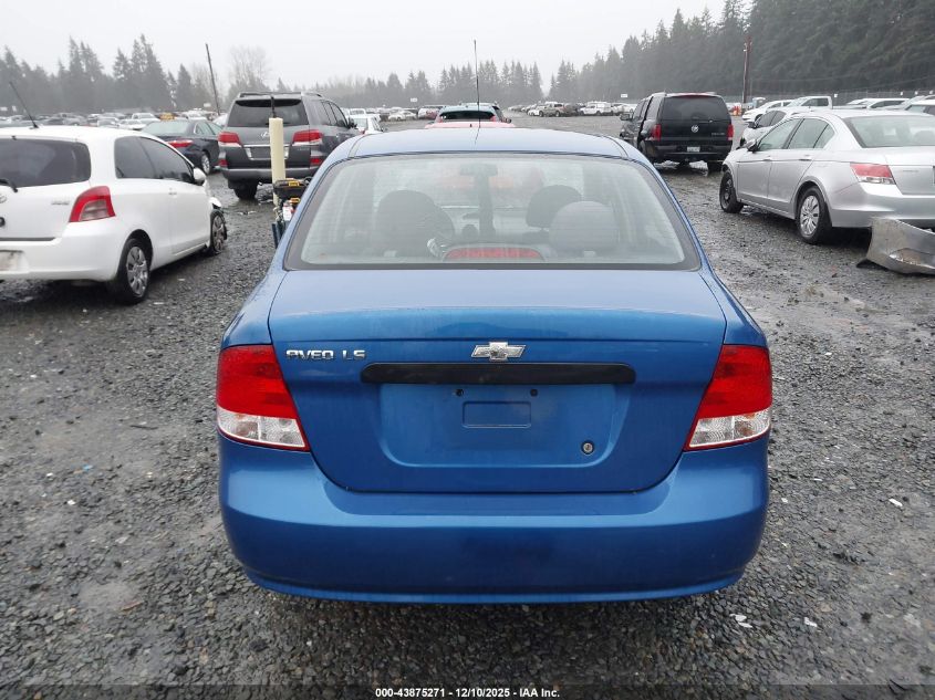 2006 Chevrolet Aveo Ls VIN: KL1TD56646B522743 Lot: 43875271