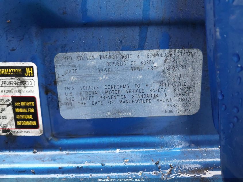 2006 Chevrolet Aveo Ls VIN: KL1TD56646B522743 Lot: 43875271