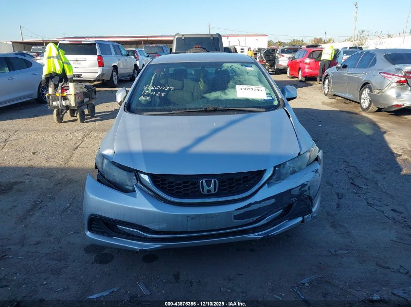 2013 Honda Civic Lx VIN: 19XFB2F54DE051002 Lot: 43875386