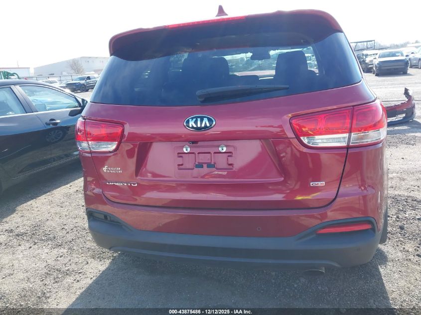 2017 Kia Sorento 2.4L Lx VIN: 5XYPGDA36HG291443 Lot: 43875486