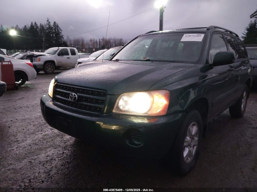 2003 Toyota Highlander VIN: JTEHD21A630023891 Lot: 43875489