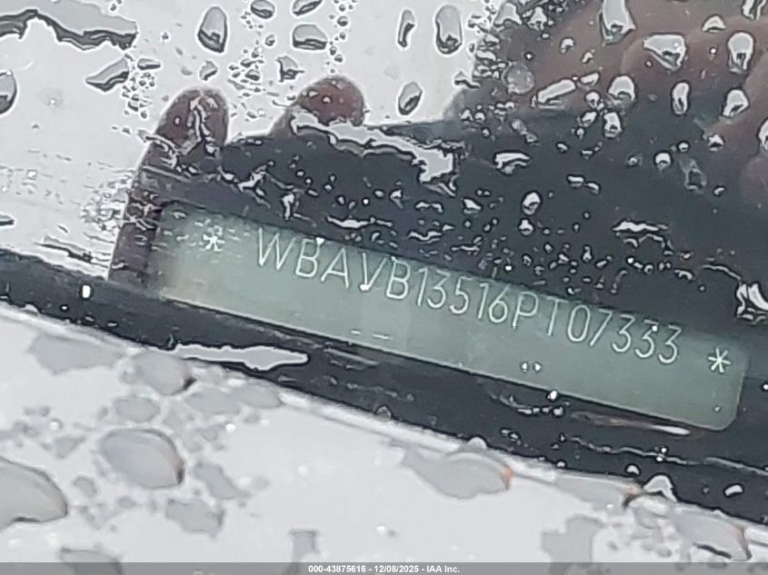 2006 BMW 325I VIN: WBAVB13516PT07333 Lot: 43875616