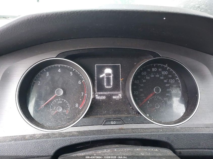 2015 Volkswagen Golf Sportwagen Tsi S 4-Door VIN: 3VWC17AU4FM513355 Lot: 43875684