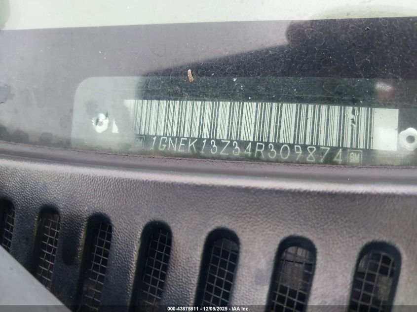 2004 Chevrolet Tahoe K1500 VIN: 1GNEK13Z34R309874 Lot: 43875811