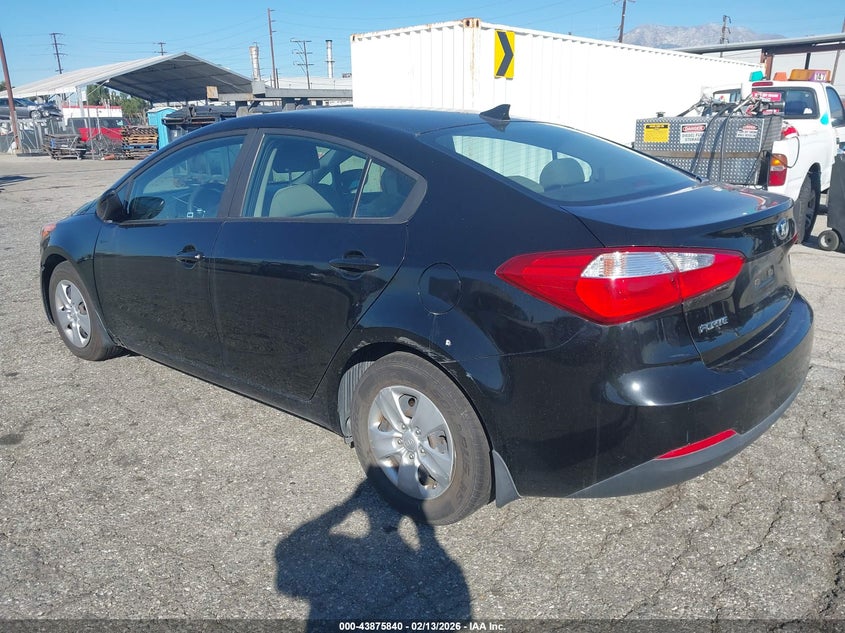 Vin: knafk4a62g5579209, lot: 44371373, kia forte lx 20163