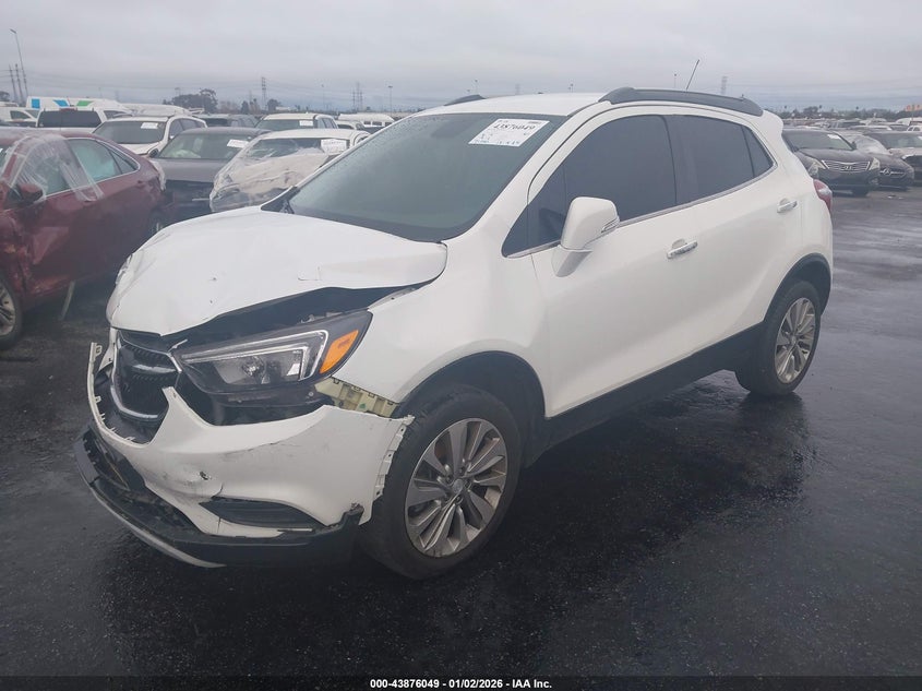 Vin: kl4cjesb4hb242712, lot: 44371582, buick encore preferred 20172