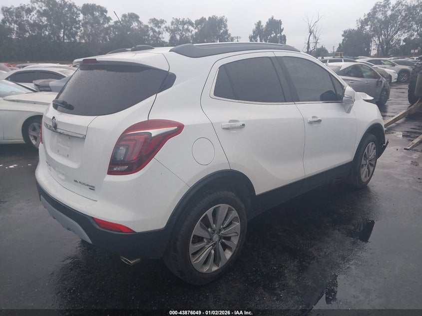 Vin: kl4cjesb4hb242712, lot: 44371582, buick encore preferred 20174