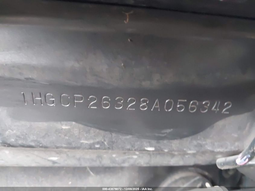2008 Honda Accord 2.4 Lx VIN: 1HGCP26328A056342 Lot: 43876072
