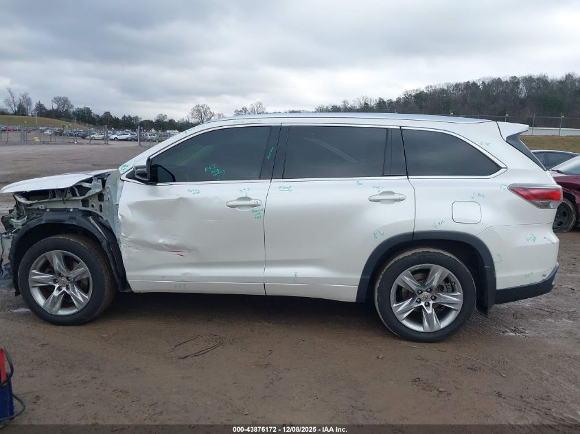 2014 Toyota Highlander Limited V6 VIN: 5TDDKRFH5ES031617 Lot: 43876172