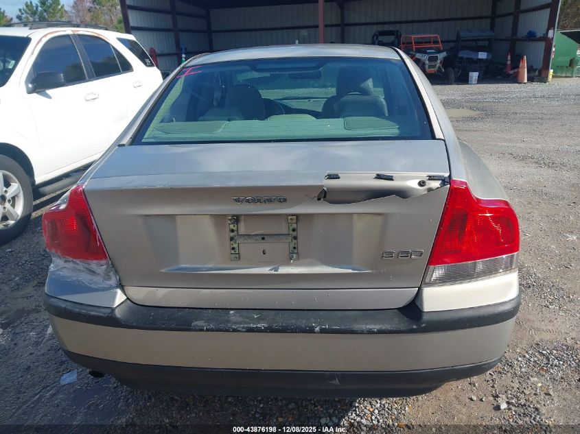 2002 Volvo S60 2.4 VIN: YV1RS61RX22195687 Lot: 43876198
