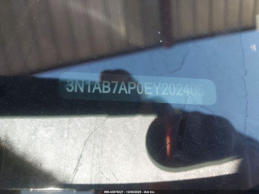 2014 Nissan Sentra S VIN: 3N1AB7AP0EY202405 Lot: 43876327