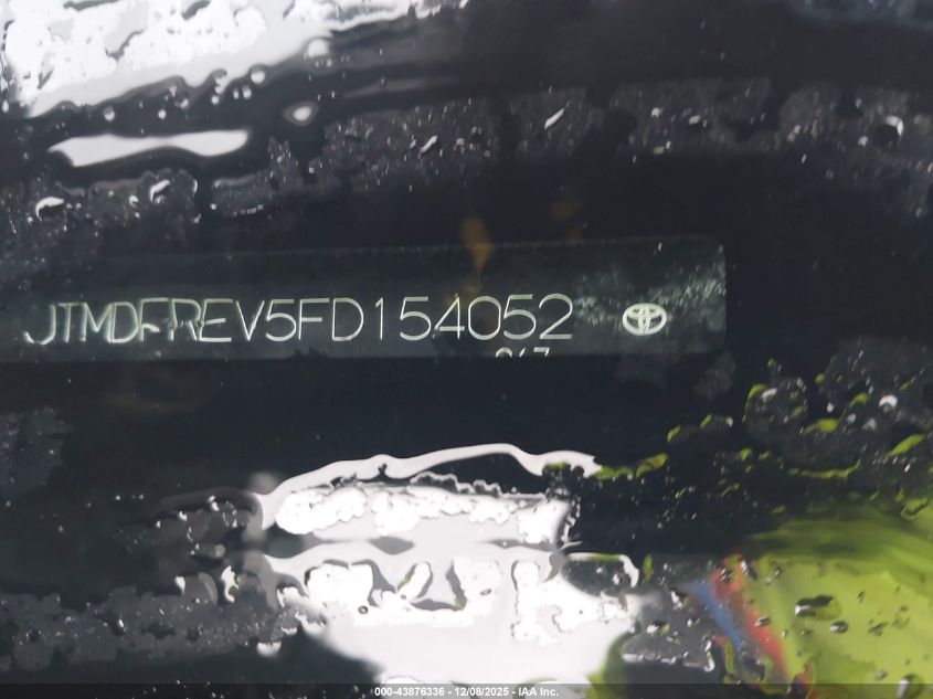2015 Toyota Rav4 Limited VIN: JTMDFREV5FD154052 Lot: 43876336