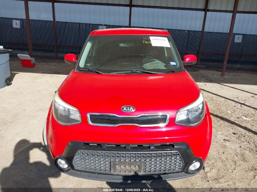 2016 Kia Soul + VIN: KNDJP3A51G7865279 Lot: 43876349