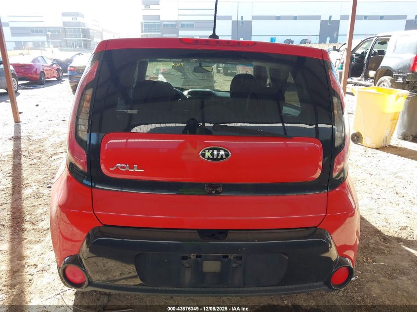 2016 Kia Soul + VIN: KNDJP3A51G7865279 Lot: 43876349