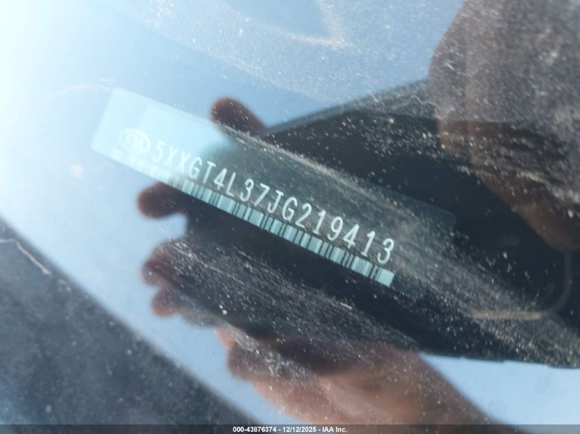 2018 Kia Optima Lx VIN: 5XXGT4L37JG219413 Lot: 43876374