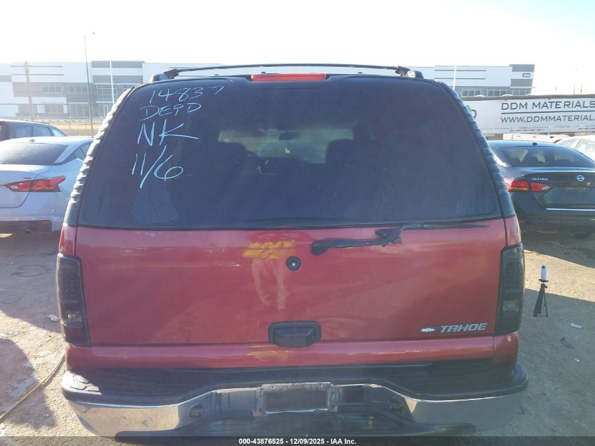 2002 Chevrolet Tahoe Ls VIN: 1GNEC13Z12R183296 Lot: 43876525