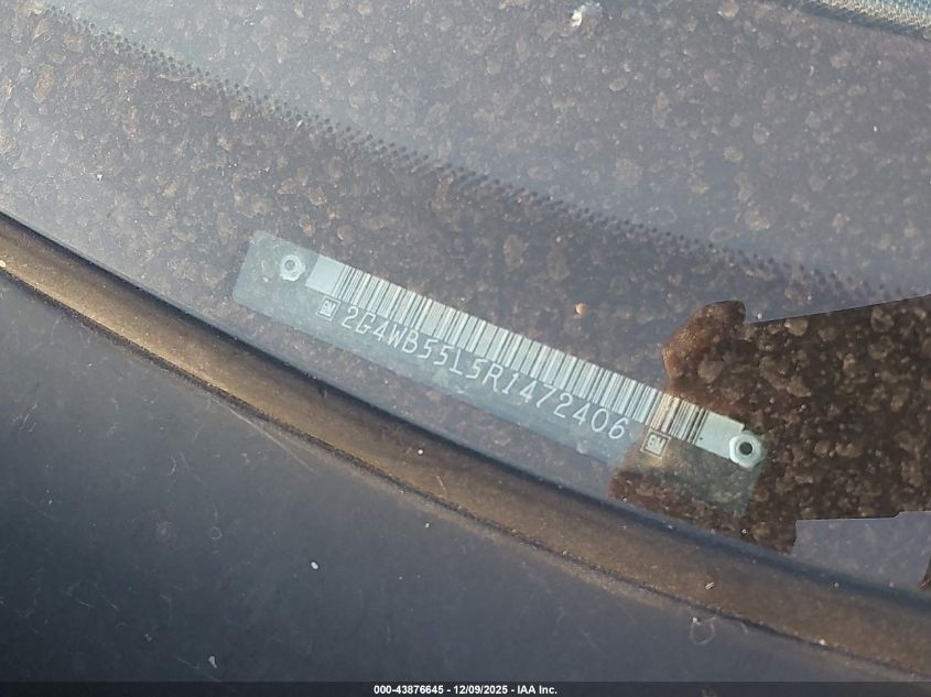 1994 Buick Regal Custom VIN: 2G4WB55L5R1472406 Lot: 43876645