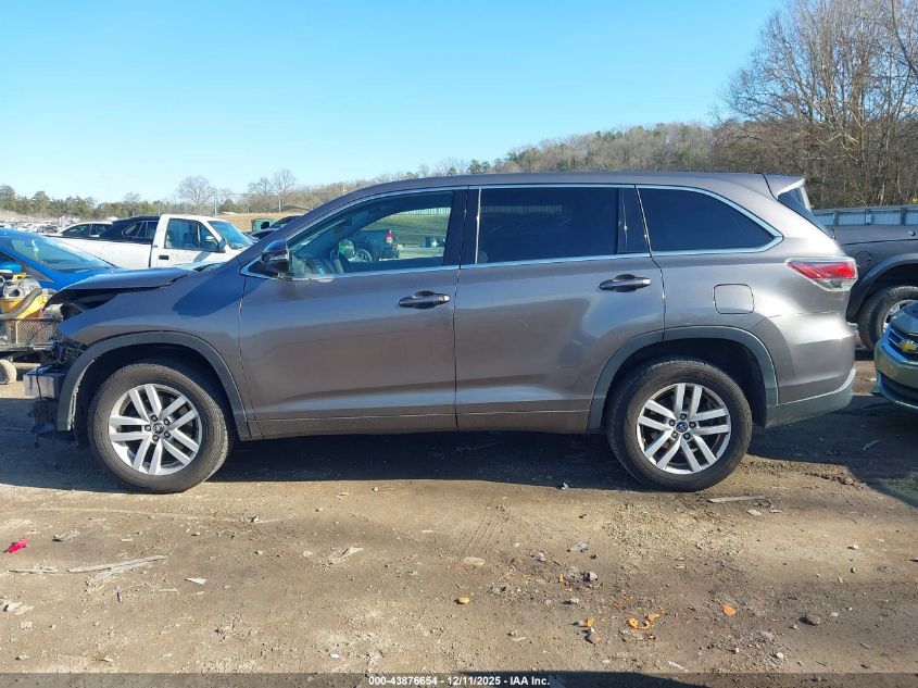 2016 Toyota Highlander Le V6 VIN: 5TDZKRFH0GS168960 Lot: 43876654