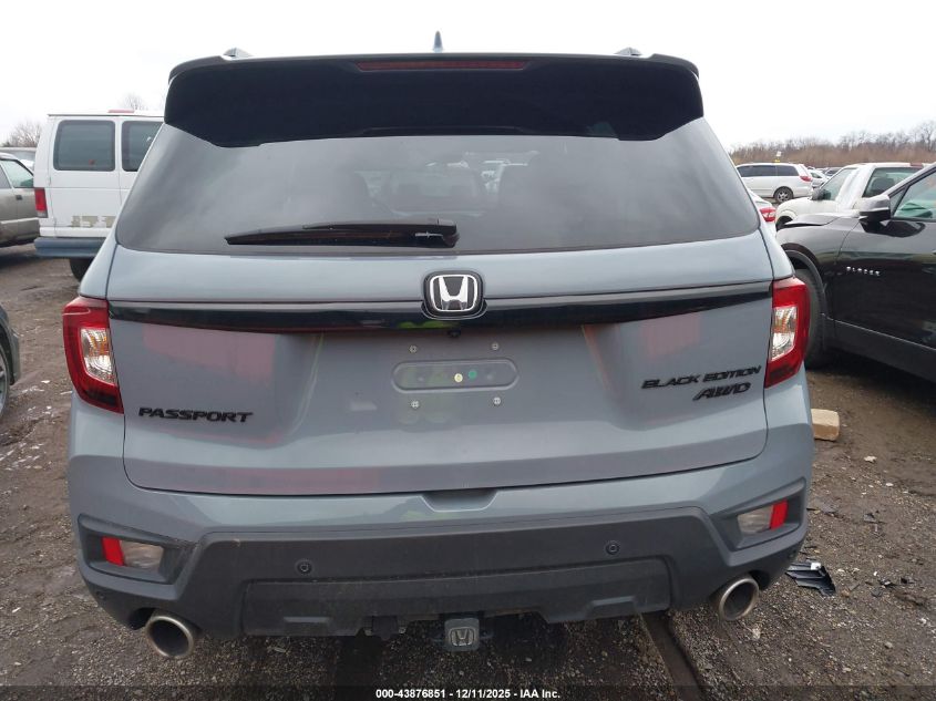 2024 Honda Passport Awd Black VIN: 5FNYF8H89RB019784 Lot: 43876851