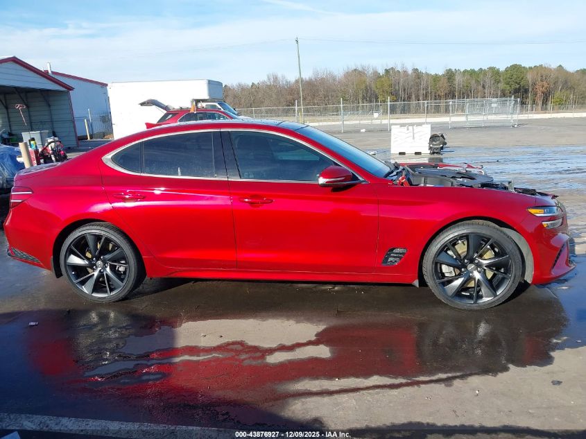 2023 Genesis G70 3.3T Rwd VIN: KMTG54TE0PU133148 Lot: 43876927