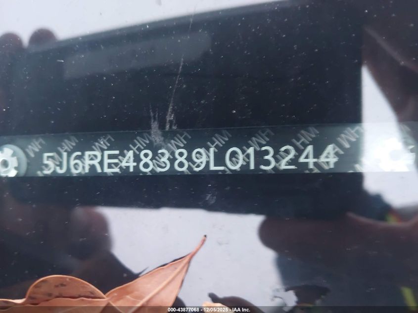 2009 Honda Cr-V Lx VIN: 5J6RE48389L013244 Lot: 43877068