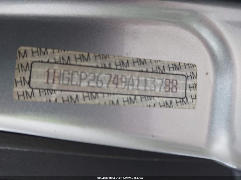 2009 Honda Accord 2.4 Ex VIN: 1HGCP26749A113788 Lot: 43877094