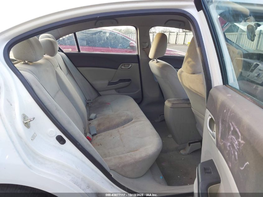 2012 Honda Civic Lx VIN: 2HGFB2F57CH592162 Lot: 43877117